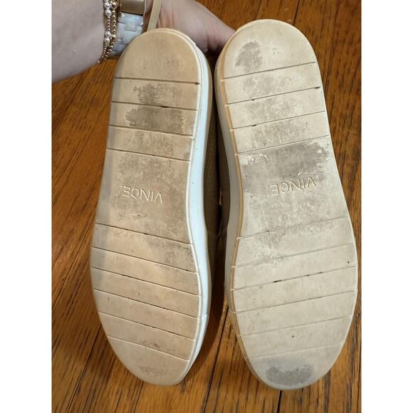 Vince Shoes Womens Size 9.5 Gray Perforated Slip On Leather Stylish Casual Flats - Picture 8 of 8